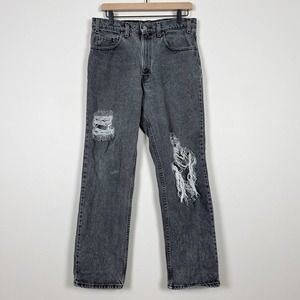 Levi's Vintage 540 Gray 100% Cotton Relaxed Fit Distressed Jeans Size 32x30